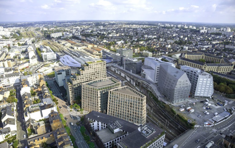 Axonométrie du programme Beaumont à Rennes
