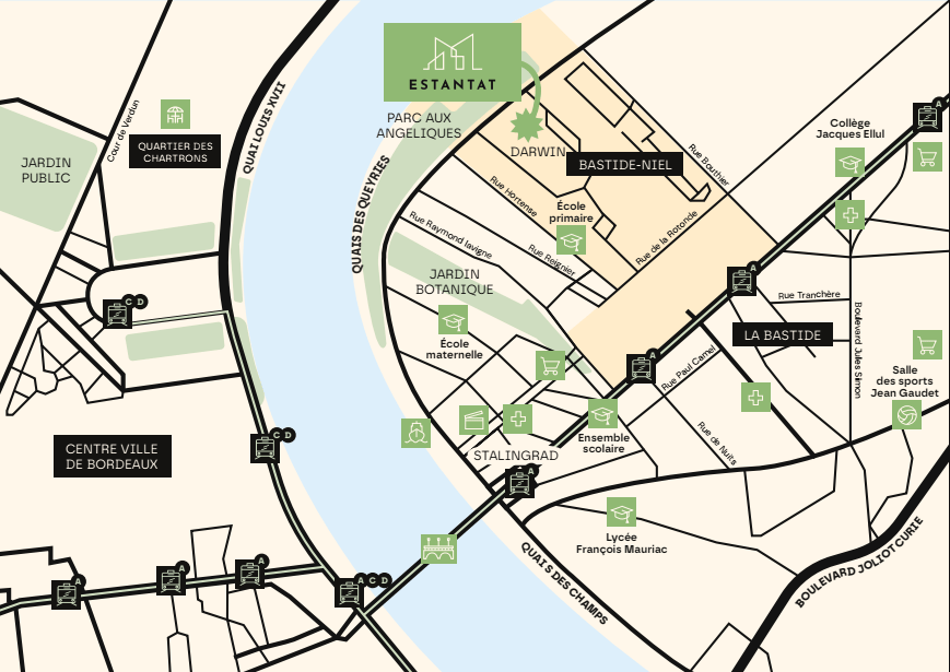 Un quartier connecté au centre-ville de Bordeaux - image